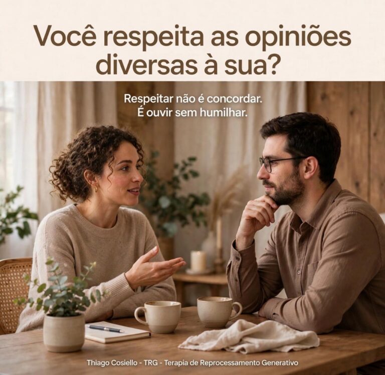 VOCÊ RESPEITA AS OPINIÕES DIVERSAS À SUA?