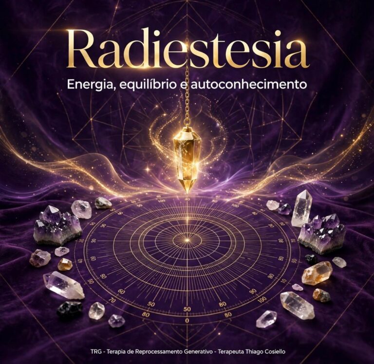 ocê sabe O que é Radiestesia? 🔮 Radiestesia é a arte de sentir e medir energias através do pêndulo, da Dual Rod (duas varetas), Aurimetro, Forquilha, Biotensor, Gráficos e Mesas Radiônicas.